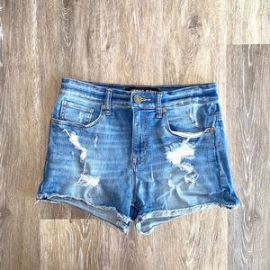 Express Distressed Blue Jean Shorts Size 4